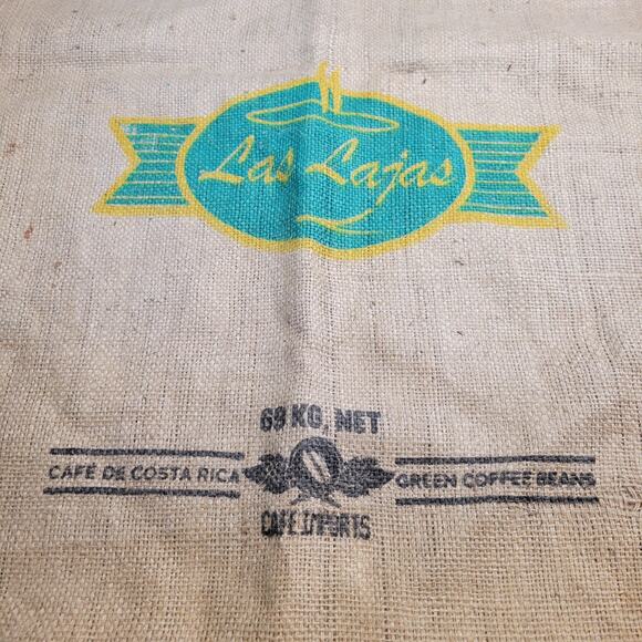 Oxcart Coffee Burlap Sack Las Lajas 40"x29" Costa Rica Green Coffee Bag - Picture 4 of 11